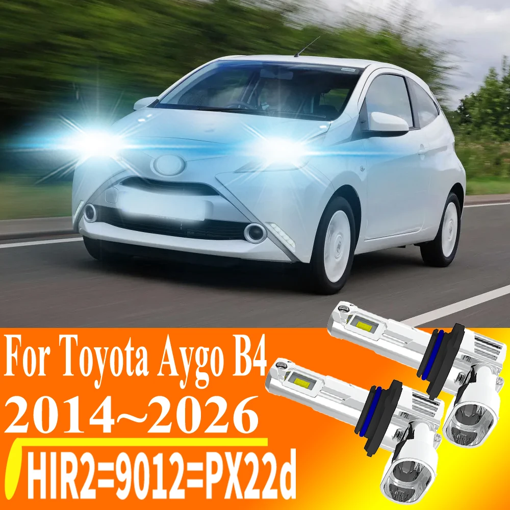 

2 шт. HIR2 9012 PX22d Светодиодные фары высокой мощности Canbus, белые автомобильные лампы, противотуманные фары, диодные лампы для мотоциклов, для Toyota Aygo B4 2014~2026