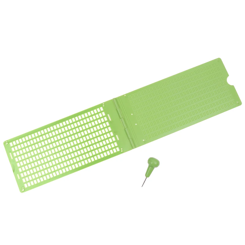 NEW SALE 1Set 9 Lines 30 Cells Practical School Plastic Braille Portable Writing Slate With Stylus