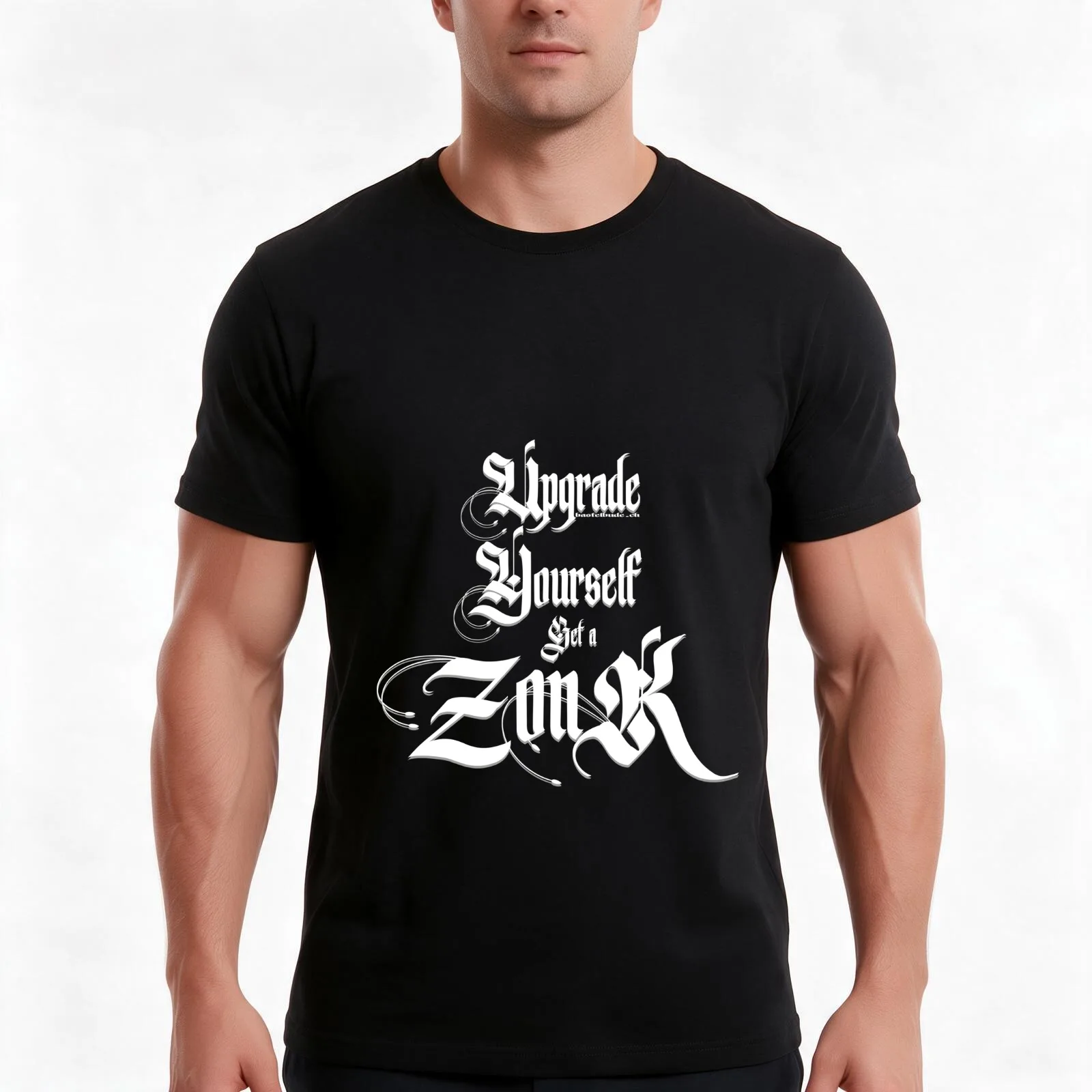 bastelbude.ch_upgradeyourself T-Shirt, Summer Casual Cotton Tee, Oversized Streetwear Tops, Vintage Graphic Print, 100% Cotton