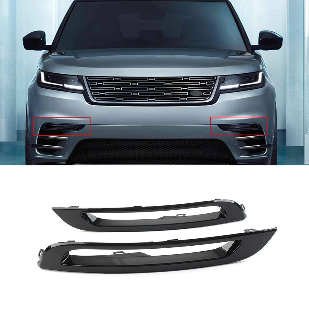 

Black Front Bumper Fog Lamp Cover For Land Rover Range Rover Velar 2018 2019 2020 2021 Car Accessories