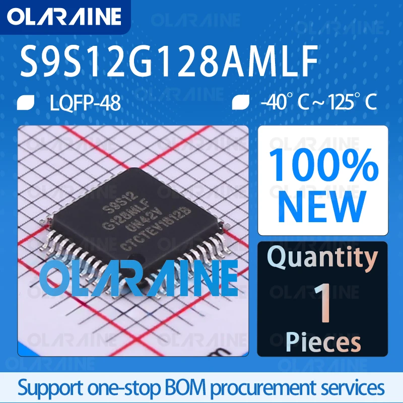 100%New Original S9S12G128AMLF LQFP-48 S12 Embedded Processors 16-bit Microcontrollers MCU 128 kB 8 kB IC chip circuit  olaraine