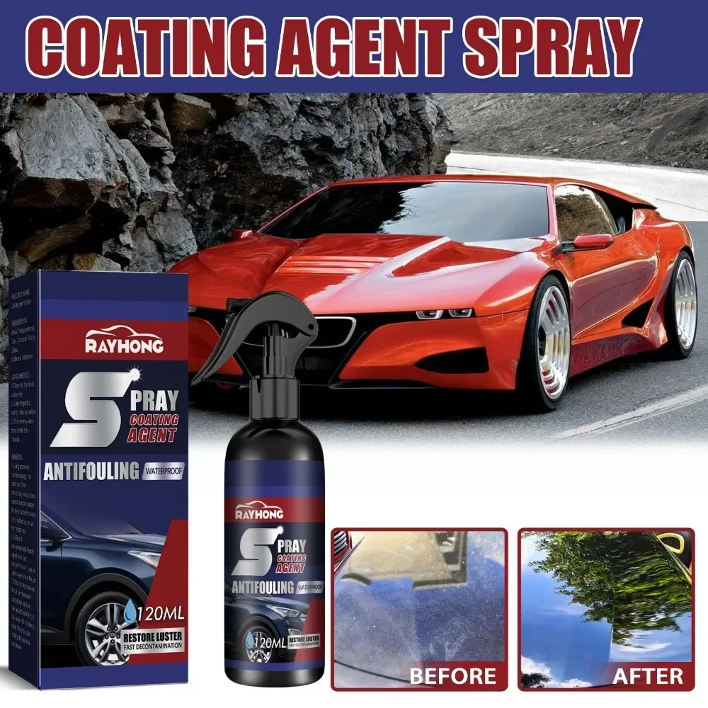 3 in 1 Ceramic Car Coating Spray High Protection Plastic Parts Refurbish Agent, Fast-Acting Coating Spray,Waterless Wash,