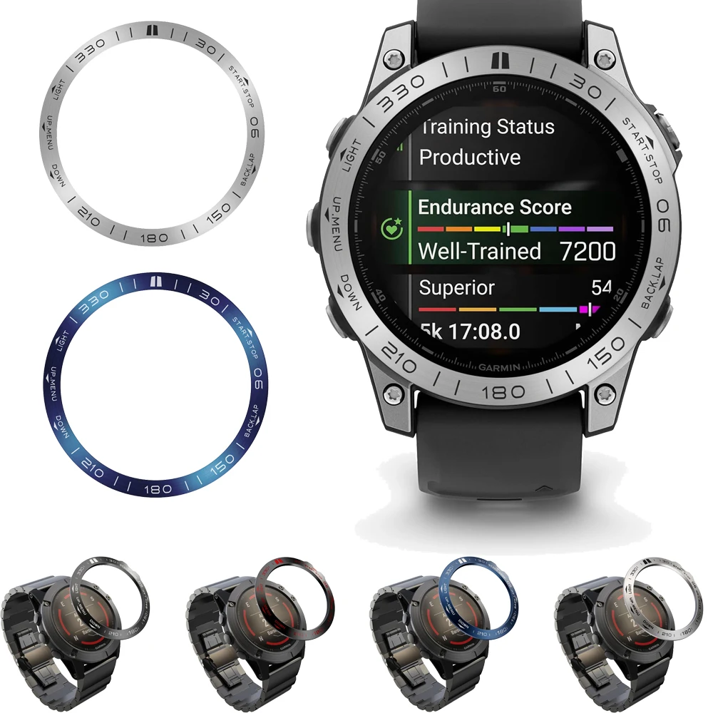 

Steel For Garmin Fenix 8 7 7X 6 6XPro 6X Sapphire Bezel Rings Adhesive Anti Scratch Metal Cover Protective Watch Accessories