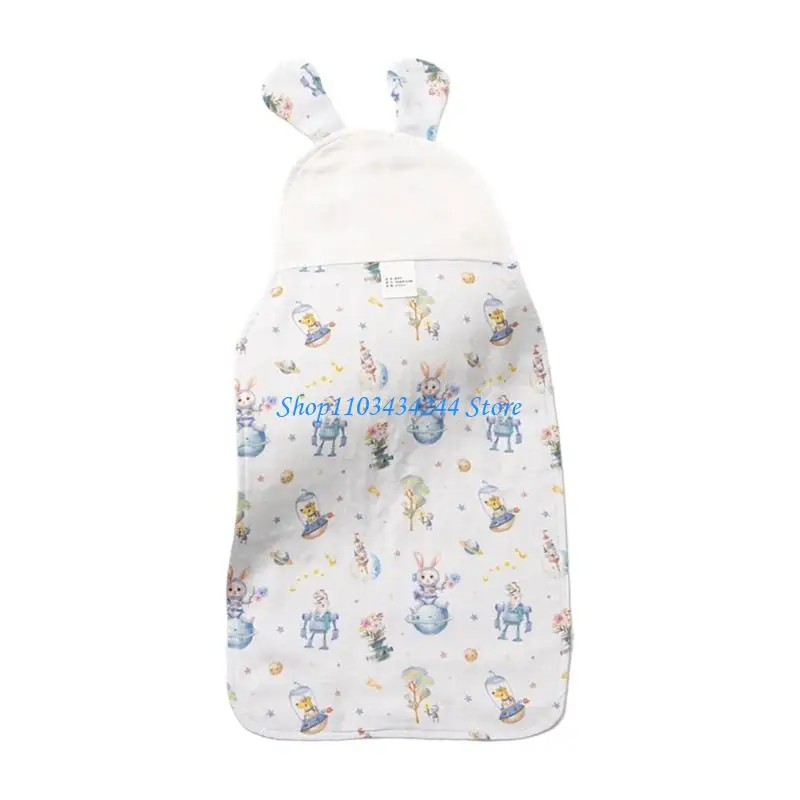 땀 흡수성 백 타올 만화 등받이 타올 유치원 보육원을위한 부드럽고 통기성 유아용 백 패드