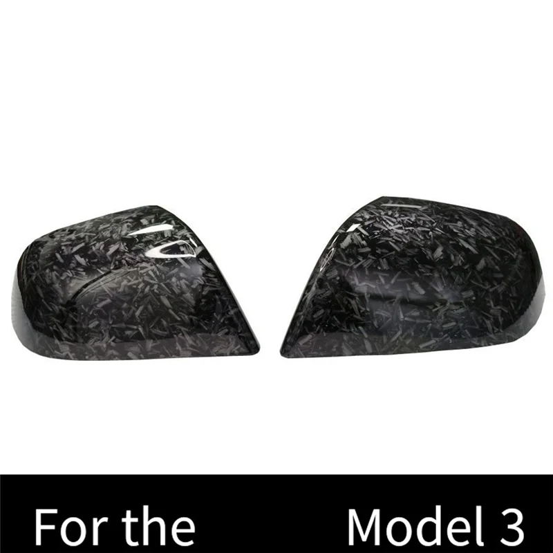 

AW-Car Rear Mirror Cover Cap For Tesla Model 3 Water Transfer Forging Pattern Rearview Mirror Shell
