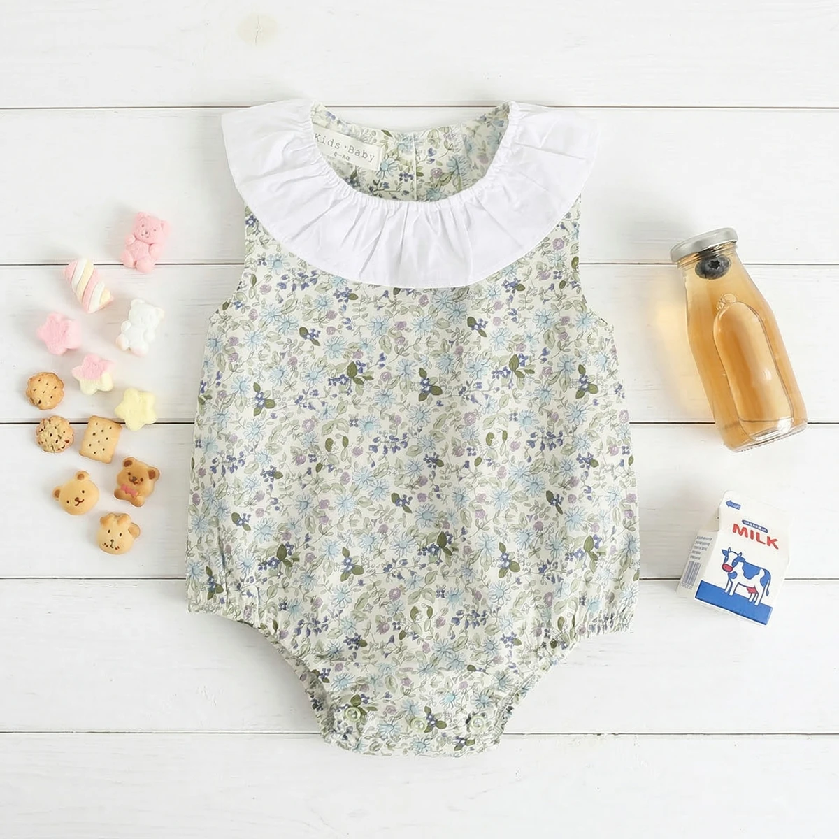 Floral Baby Clothing Summer Sleeveless Onesies Sweet Baby Girls Bodysuits