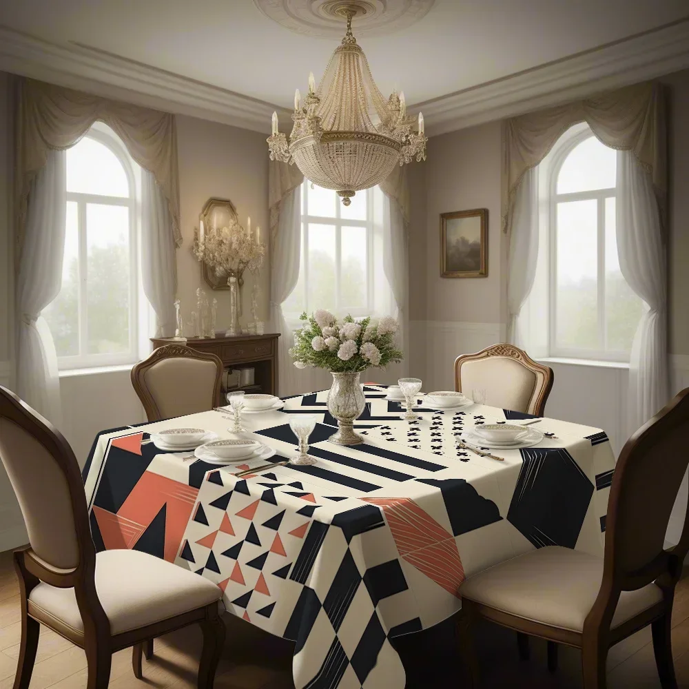 1 piece, irregular texture pattern, high-end creative printed tablecloth, table decoration item, practicalxzj
