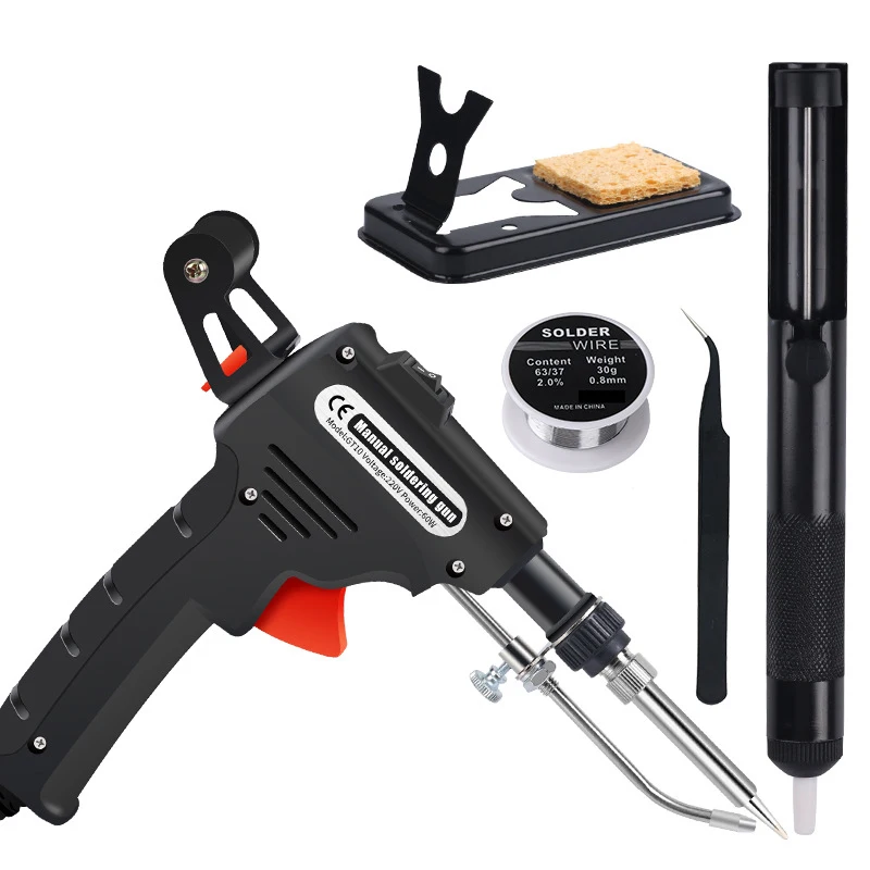 

1Set Automatically Soldering Gun 60W Hand-Held Internal Heating Automatically Send Tin Gun Welding Repair Tools With Welding Kit