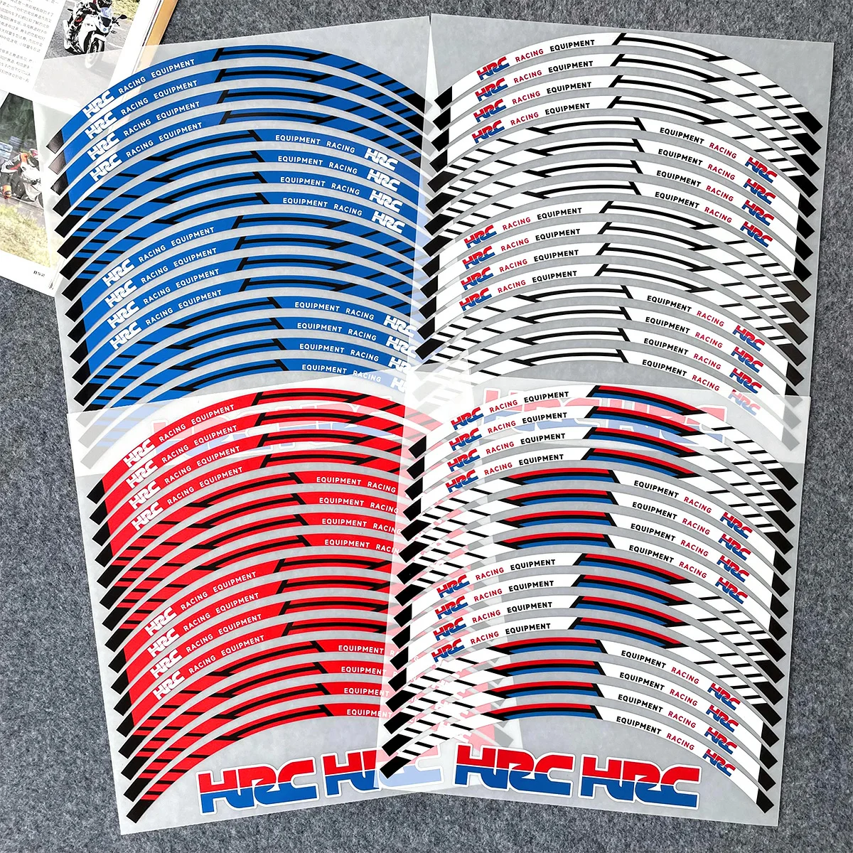 HRC CBR Wheels Rim Stickers Motorcycle For HONDA RR Racing CBR1000rr CBR600rr CBR650r CBR500r CBR250r 1000rr 600rr 650r 1000 600