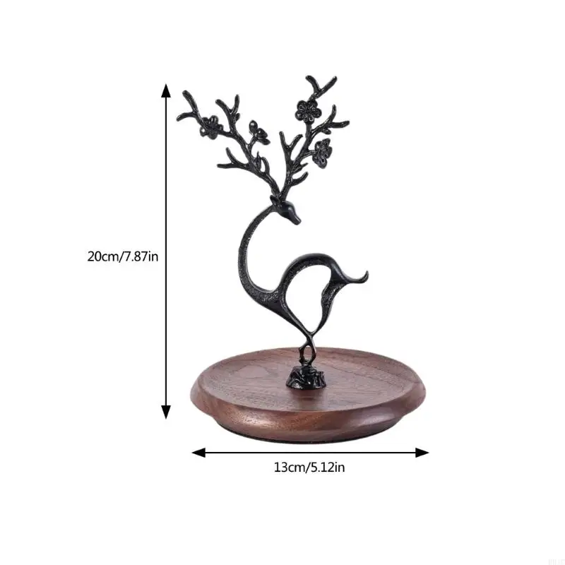 R9JC Devinative Reindeer Jewelry Stand with Tiers Sties Stibaces Procelets Storage Rack for Womannable Women