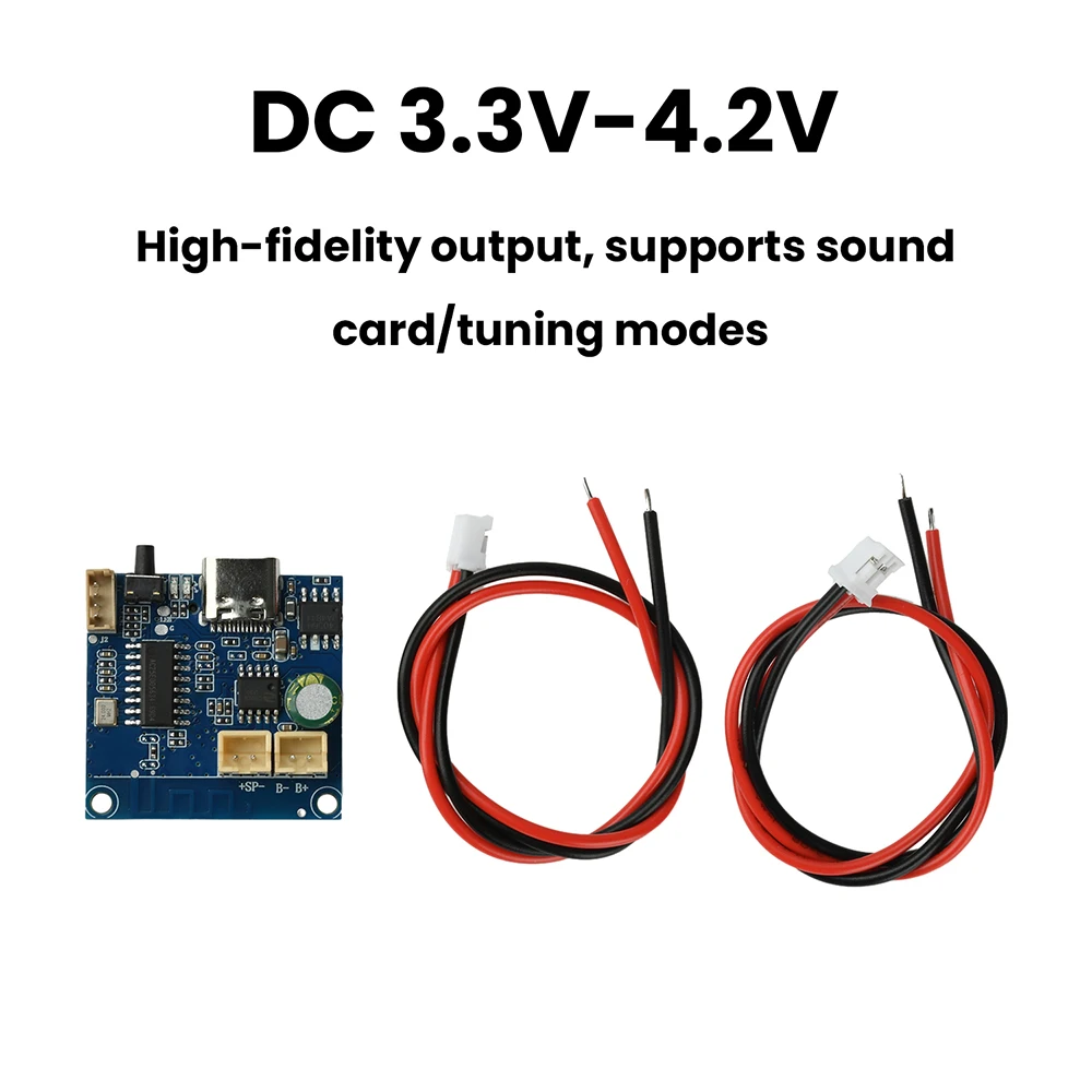 BT 5W Audio Amplifier Board DC 3.3V-4.2V TWS Pairing Type C Rechargeable TF Card HiFi Stereo Amp Module For Speaker DIY
