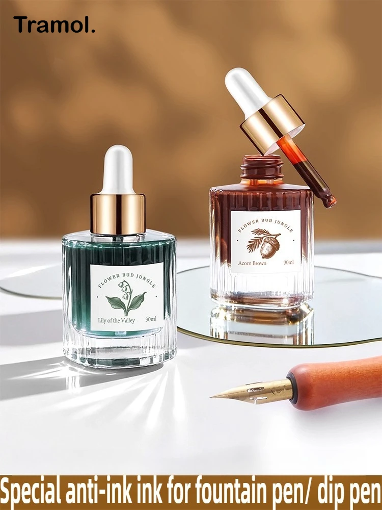 

Tramol 5 Colors 30ml Fountain Pen Ink Calligraphy Dip Pens Ink School Office Supplies For JINHAO Majohn Hongdian Stationery