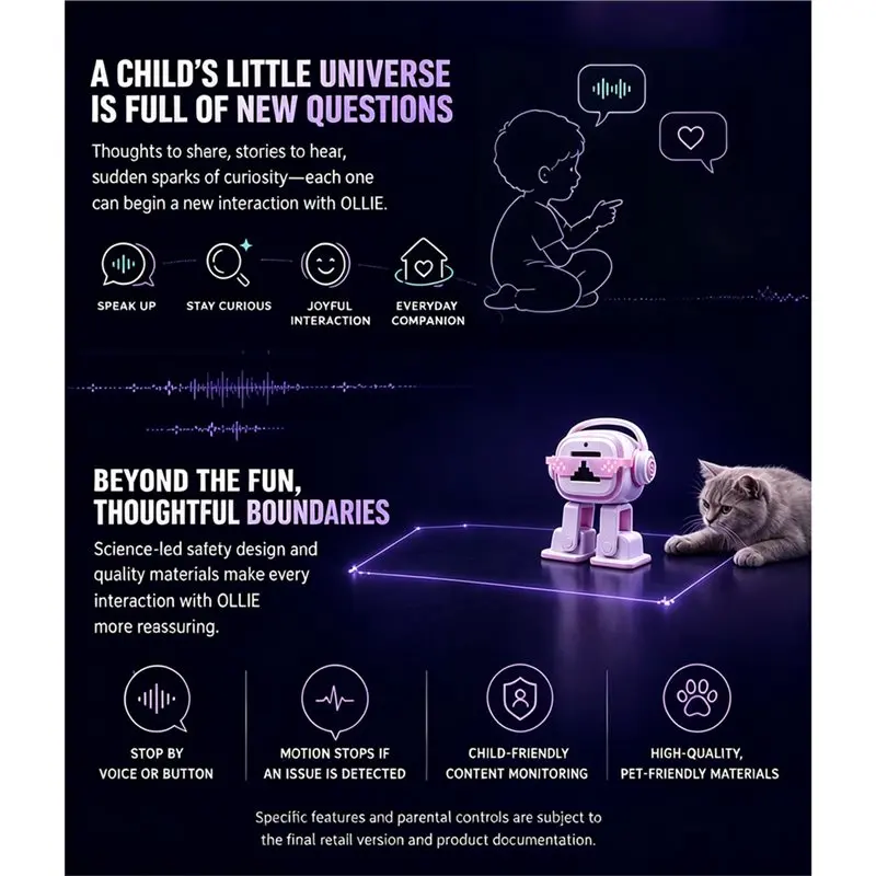 A42T-AI Intelligent Emotion Perception Companion Robot With Camera Voice Chat Touch Interaction Music Stories News Weather