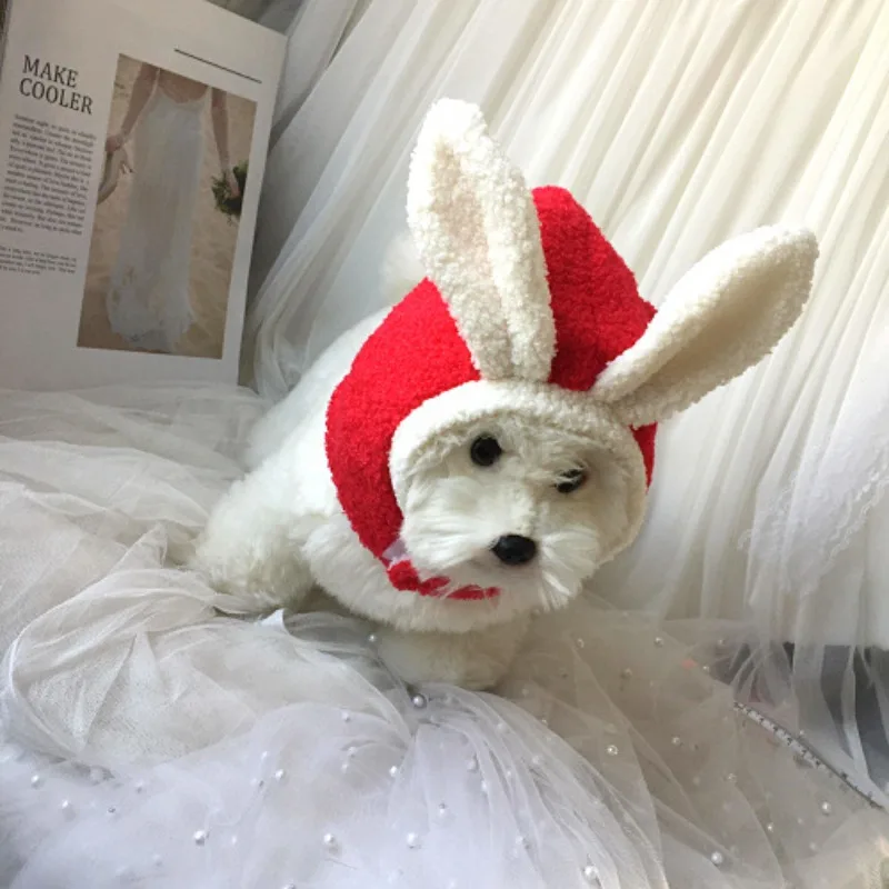 Christmas Pet Hat Santa Hat for Dogs Cats Christmas Decorations New Year Rabbit Dress Up Headwear Party Supplies Pet Costumes