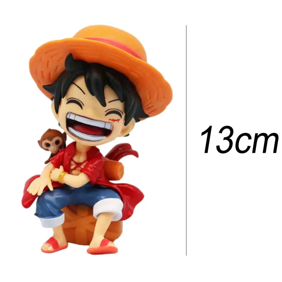 Anime One Piece Monkey D. Luffy Roronoa Zoro Sanji Portgas·D· Ace Yamato Q Versie Anime Figural Pvc Model SurpriseToy Kerstcadeau