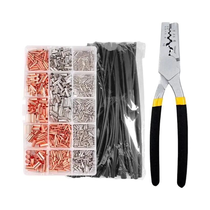 652F Manual Wire End Crimping with Ferrules and Black Tubing Set