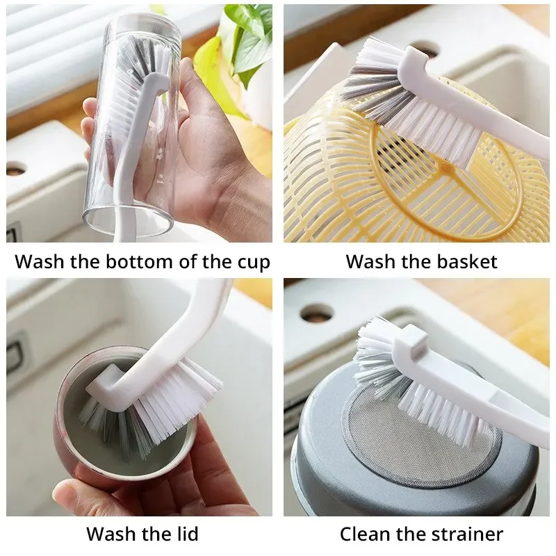 Long Handle Elbow Cleaning Brush, Multi-purpose Crevice Cleaner for Sink and Motorcycle Gap - Detail 1