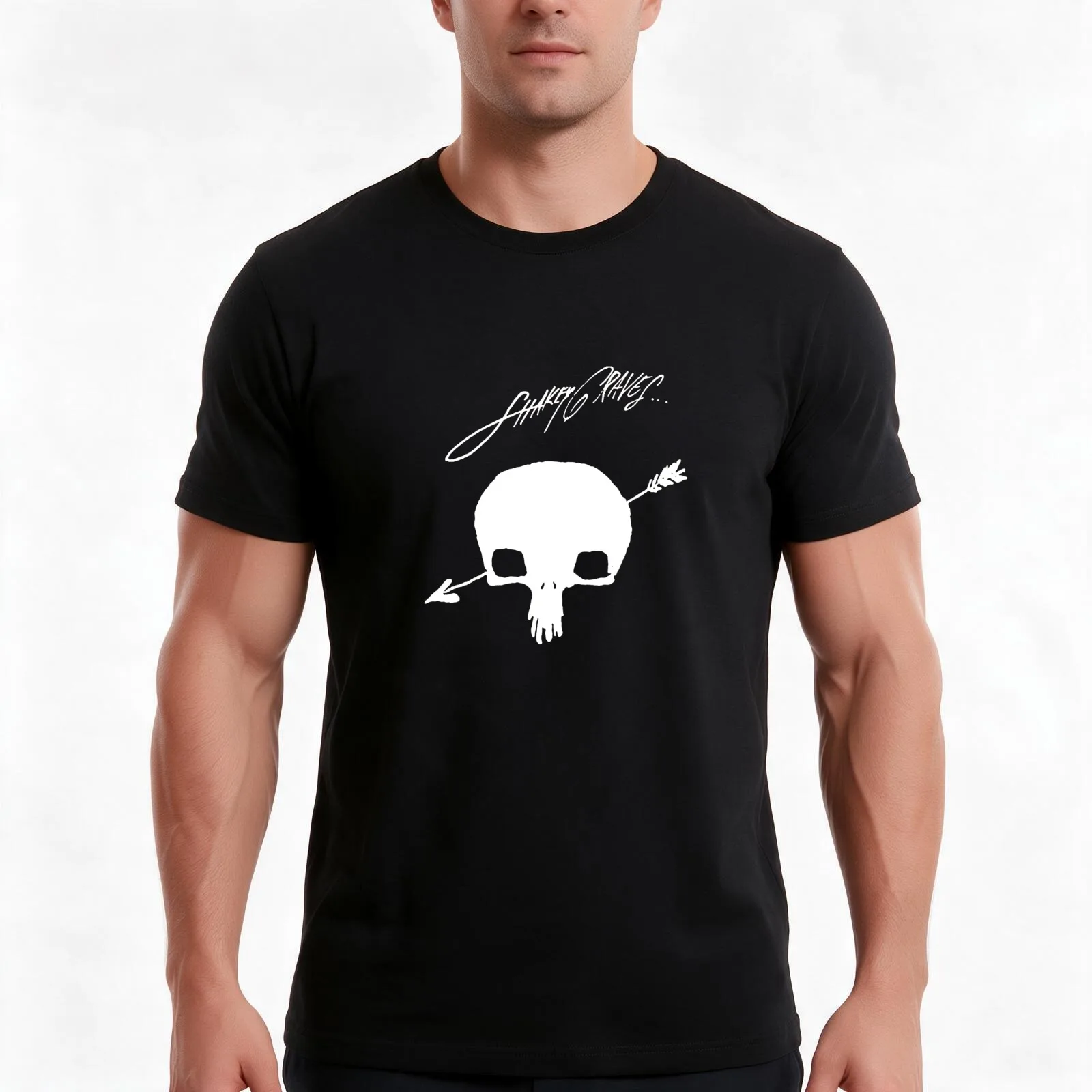 Shakey Graves T-Shirt, Summer Casual Cotton Tee, Oversized Streetwear Tops, Vintage Graphic Print, Loose Fit Short Sleeve