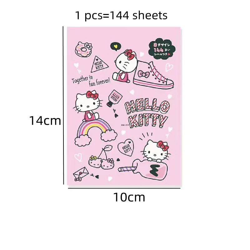 6pcs/lot Sanrio Kitty Melody Cinnamoroll Memo Pad Cute Sticky Notes Stationery Label Notepad Planner Sticker Post School Supply