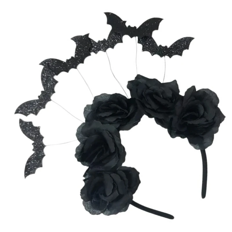 Sparkling Bat Hairband Headwear For Fasching Halloween Cosplay Horror Headwear Costume For Men And Women