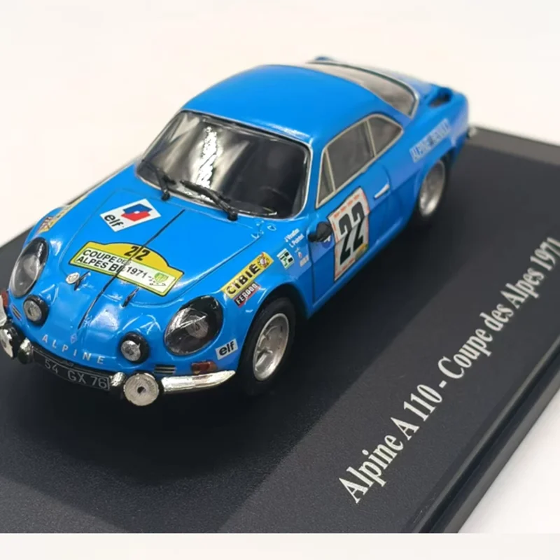 Maßstab 1:43 Alpine A 110 Coupe des Alpes 1971 Druckguss-Legierung Metall Auto Fahrzeug Modell Simulation Geschenk Ornament Sammlung Display
