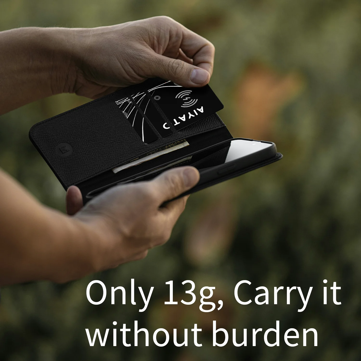 Aiyato Wallet Location Tracker Karte Airtag kabelloses Laden GPS Smart Tag Arbeit mit Apple finden meine App Air Tags für Taschen für iOS