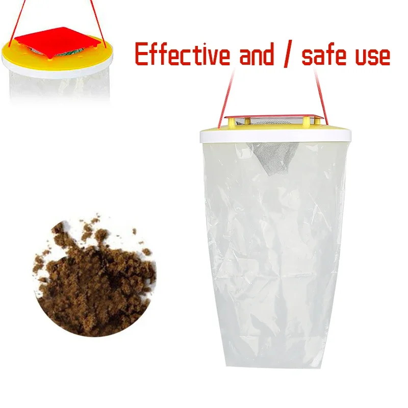 ing Fly Catcher Trap Insect Bug Killer Flies Catching Bag Disposable Fly Trap Control Flycatcher for Gardens Farms Campsites