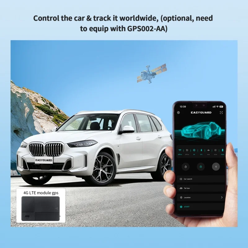 EASYGUARD Smartphone APP control CANBUS PKE Passive keyless Entry Remote Starter fit for newer BMW