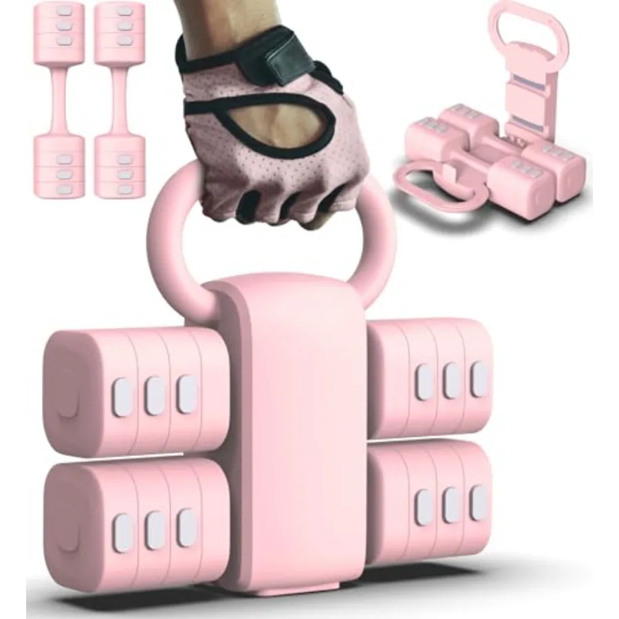 

Adjustable Dumbbell Set of 2 4 in 1 Free Weights Dumbbells Set for Women with Fast Adjustment Each 2lb 3lb 4lb 5lb Hand Weights