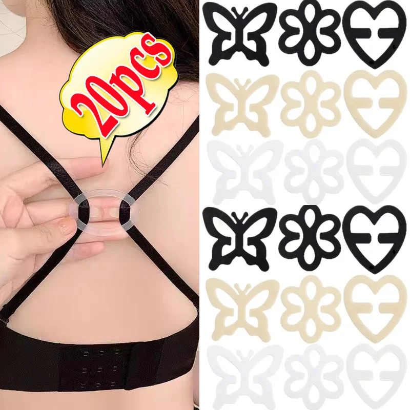 

Women Bra Strap Buckles Adjustable Invisible Shadow Shaped Bra Shoulder Straps Pin Non-slip Lingerie Clips Underwear Accessories