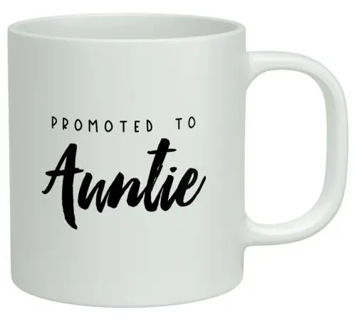 Promoted to Auntie White 10oz Novelty Gift Mug Cup