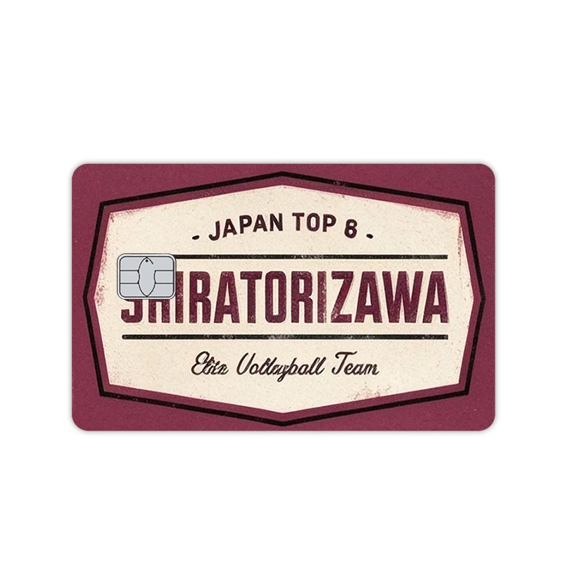 Anime Volleyball Vintage Sport Team Text Debit Card Sticker Decal Skin Creative Protector Decorative Credit Bank Card Cover Film