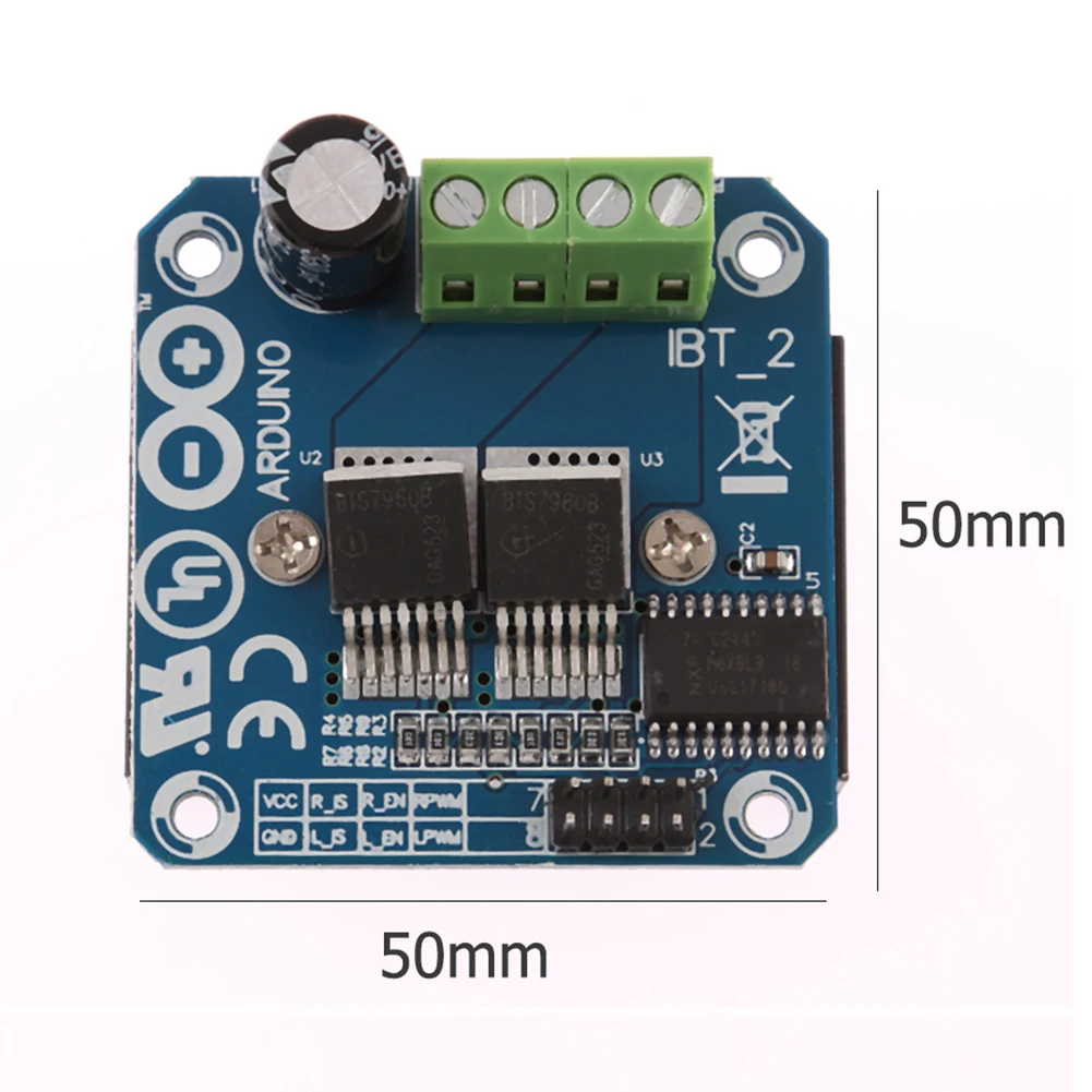 Double BTS7960 High Power Motor Driver Module 43A H-bridge Current Limit