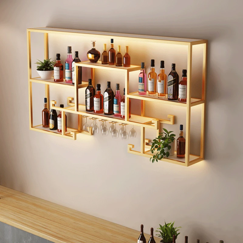 Wine Cabinet Luxury Multifunctional Kitchen Mini Bar Craft Organization Storage Furniture Entrance Hall Liquor Wall Shelf Home