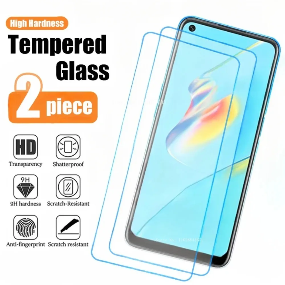 2PCS Tempered A54 A72 5G A9 A5 2020 Screen Protector For OPPO A74 A53 A52 Glass