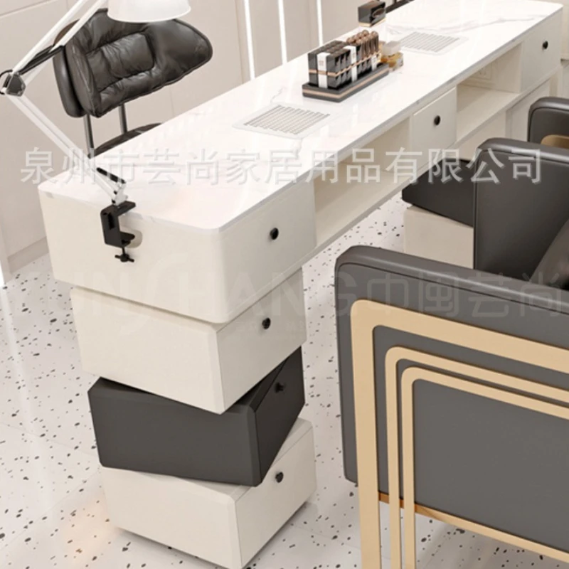 Cream Special Manicure Table Drawer Storage General Design Manicure Table Modern Beautiful Salon Furniture Nageltisch XYMJZ