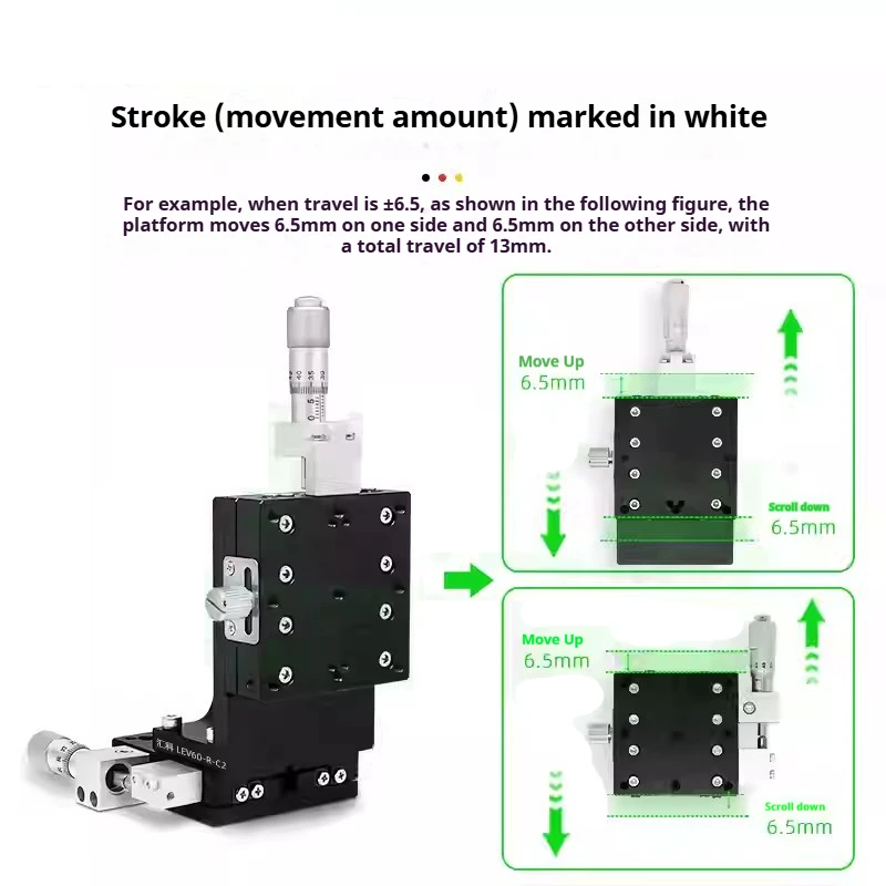 XZ axis LEV40/50/60/80/90 vertical lifting platform precision displacement fine-tuning optical moving slide lifting platform