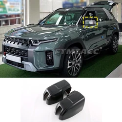 For Ssang Yong TORESS SUV Car Side Exterior Rearview Mirror Decoration Cover Trim Carbon Fiber ABS Accessories 2022 2023 2024