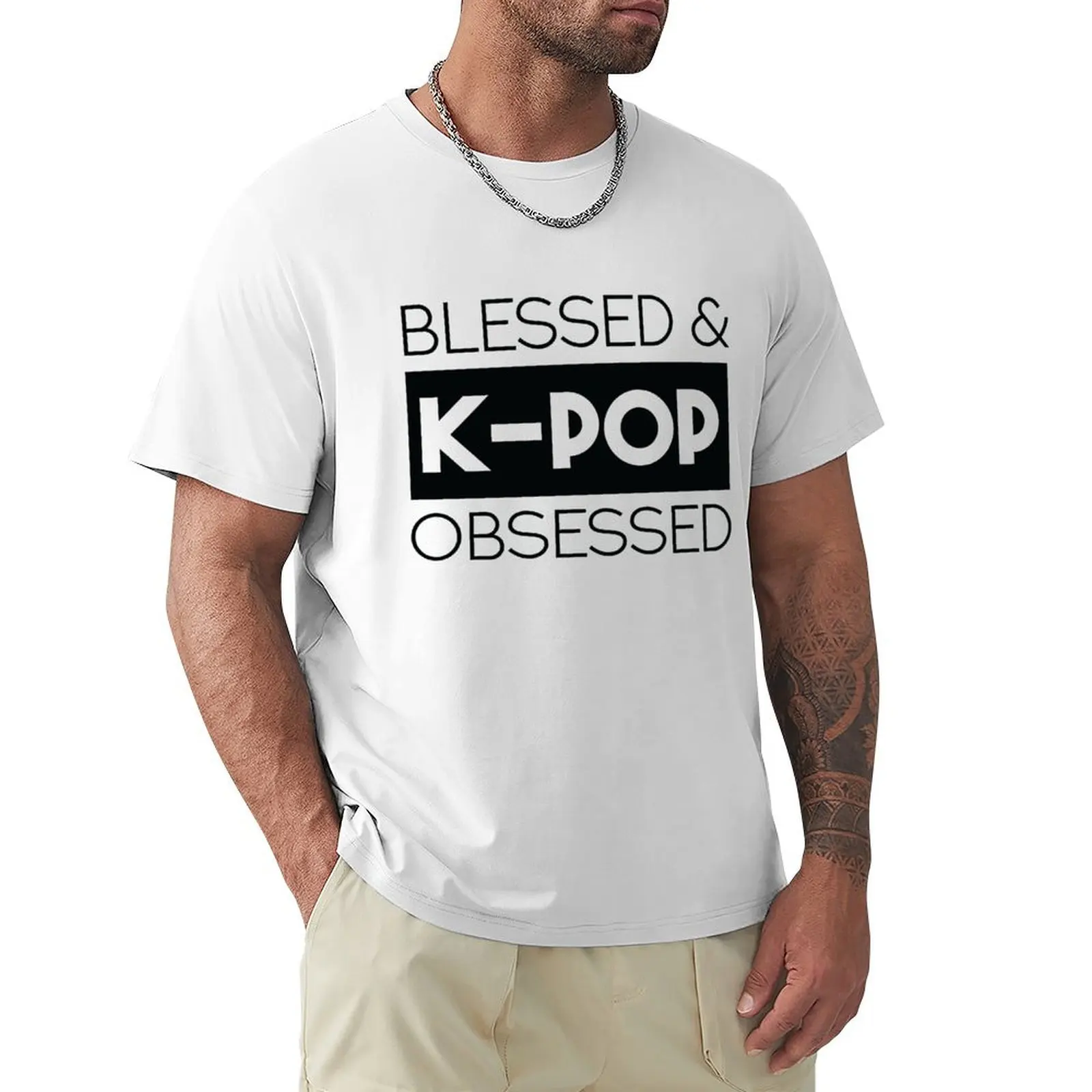 

Blessed And K-POP Obsessed K-POP Lover Music Shirt T-shirt cute tops Short sleeve tee funnys oversized t shirt men