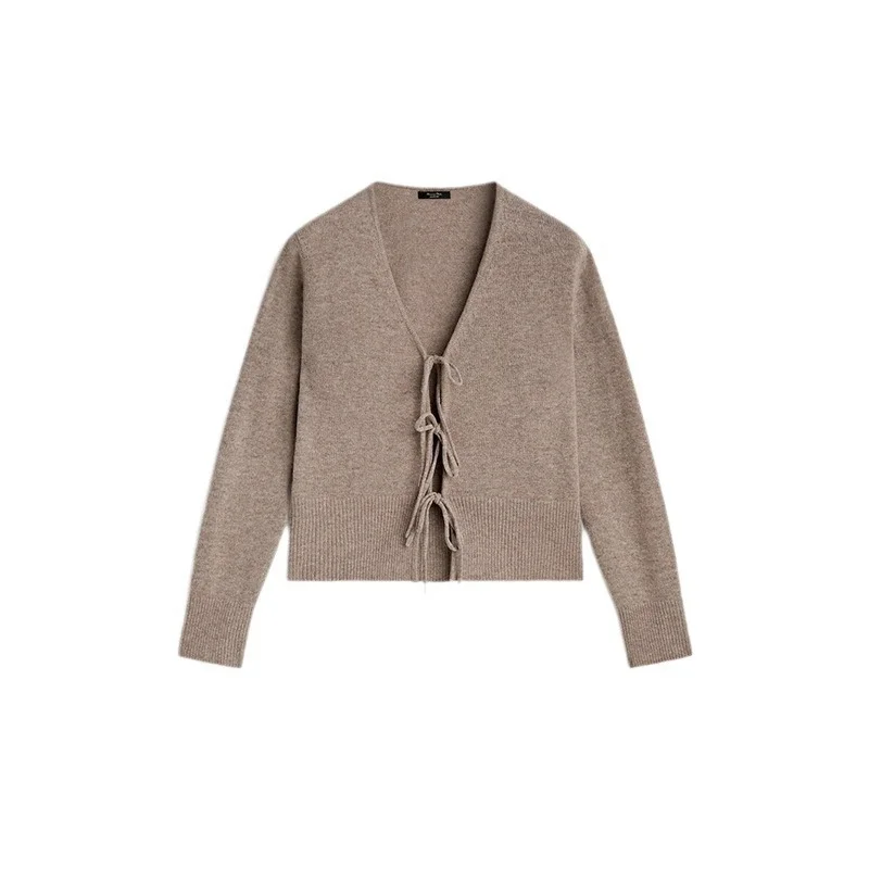 

Autumn Winter Casual Knit Cardigans Women's Oversized Sweaters Coats Solid Color Long Sleeve Tie-up Outwear Warm Knitwears