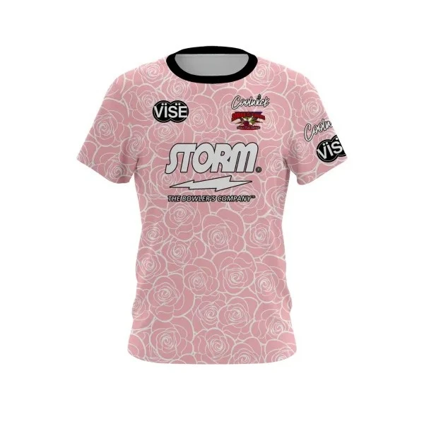 2025 جديد ثلاثية الأبعاد الطباعة العاصفة سلسلة الرجال والنساء التجفيف السريع تنفس الرياضة الجولة الرقبة البولينج قميص تي شيرت