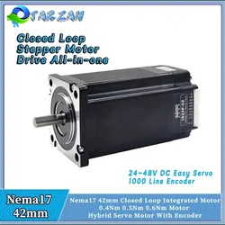 Nema17 42 mm stappenmotoraandrijving met gesloten lus Alles-in-één hybride servomotor Encoder Geïntegreerde motor 1000 lijn 0,4 Nm 0,5 Nm 0,6 Nm