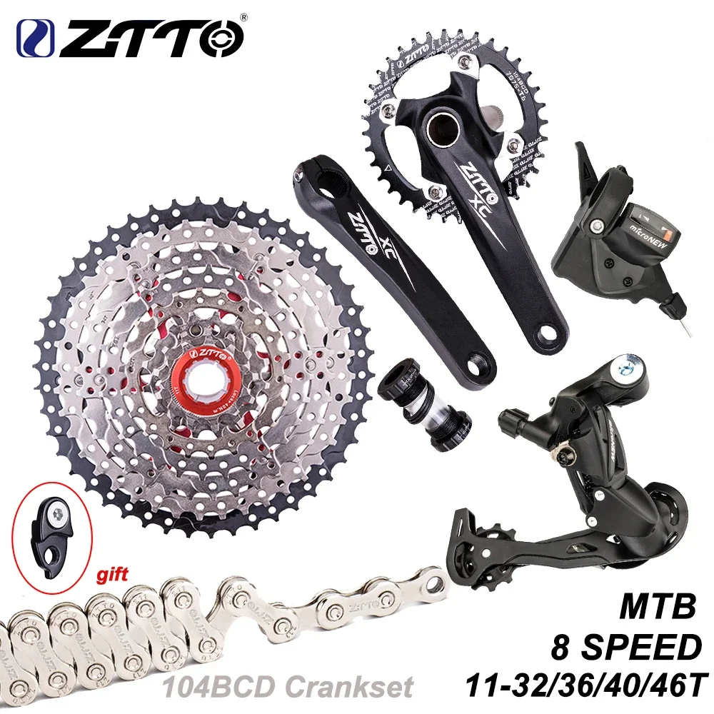 ZTTO MTB Bike 8 Speed Group Set 1x8S Shifter Derailleur 8 Speed 11