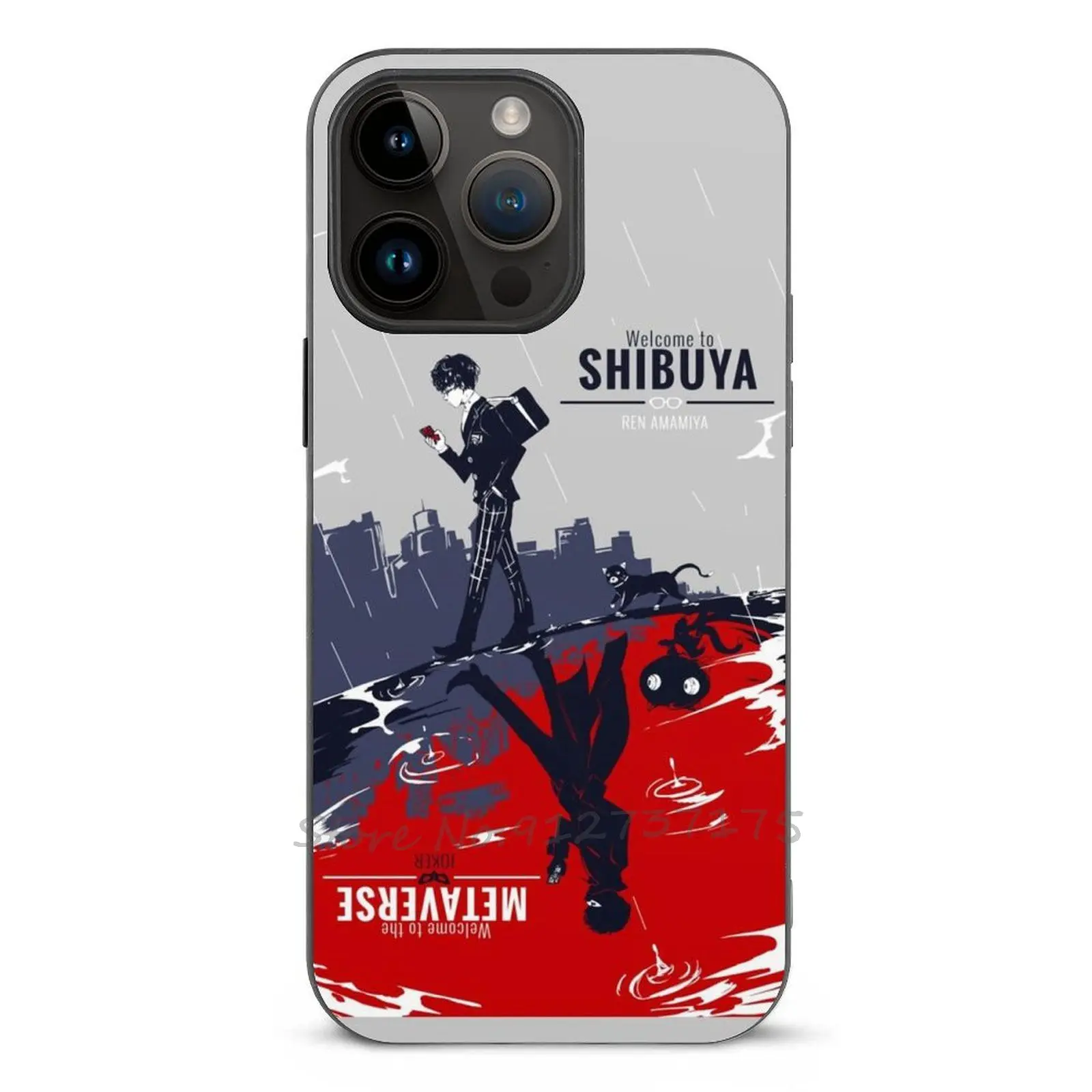 Shibuya Metaverse Phone Case For Iphone 16 15 14 Pro Max 13 12 Mini 11 Xr 7 8 Plus Clear Soft Shockproof Cover Persona 5