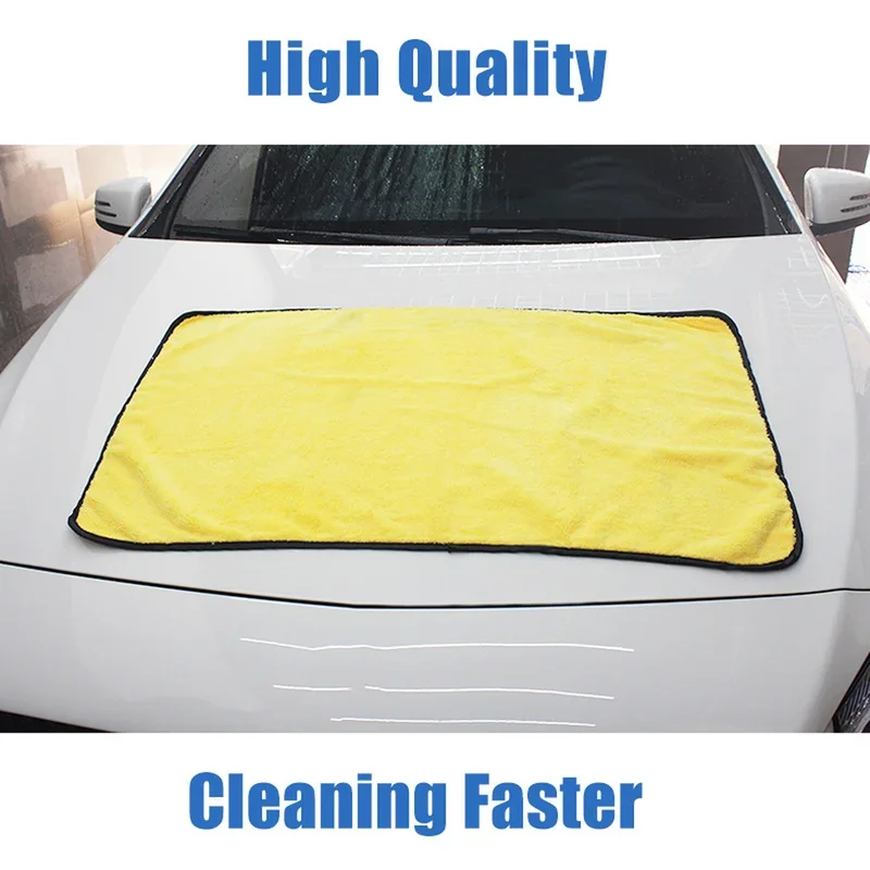 

90*60cm Car Wash Microfiber Towel Car Cleaning Absorbent Drying Cloth Hemming Car Care Cloth Detailing Car Wash Towel For Car