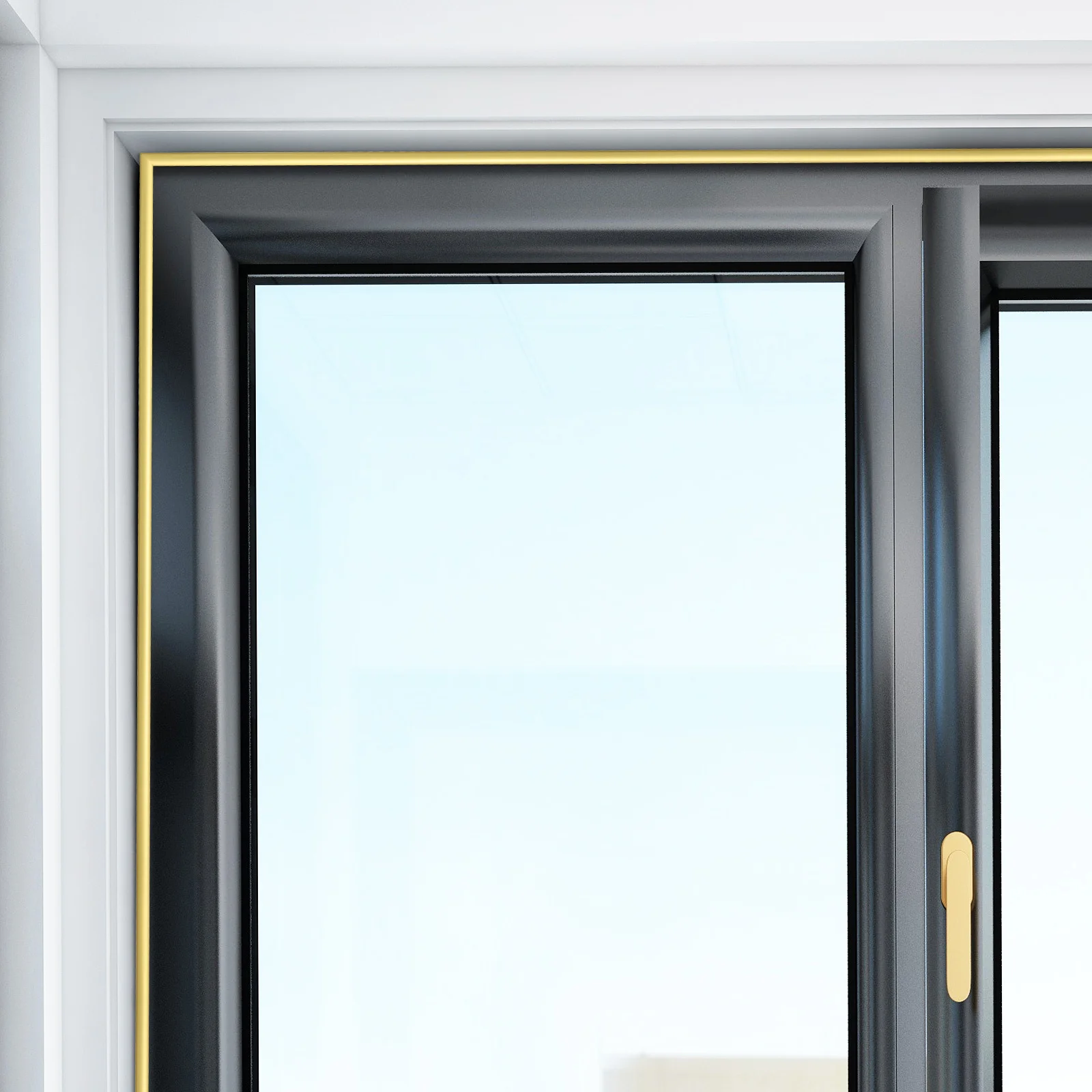 

PVC Wall Trim Molding Peel and Stick Flexible Trim Mirror Frame Border Multi Functional Sufficient Length Mirror Frame Border