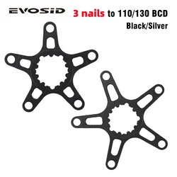 EVOSID Chainring Adapter ForSRAM GXP Spider To 104BCD 110BCD 130BCD forShimano Direct Mount Converter 130BCD Aluminum Alloy