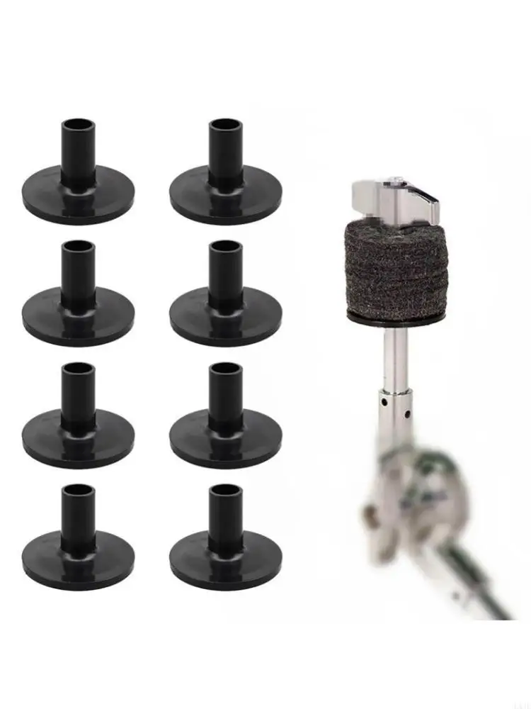 8pcs Cymbal Sleeves Plastic Drum Sleeve Cymbal Stand Sleeves With Flange Base 
