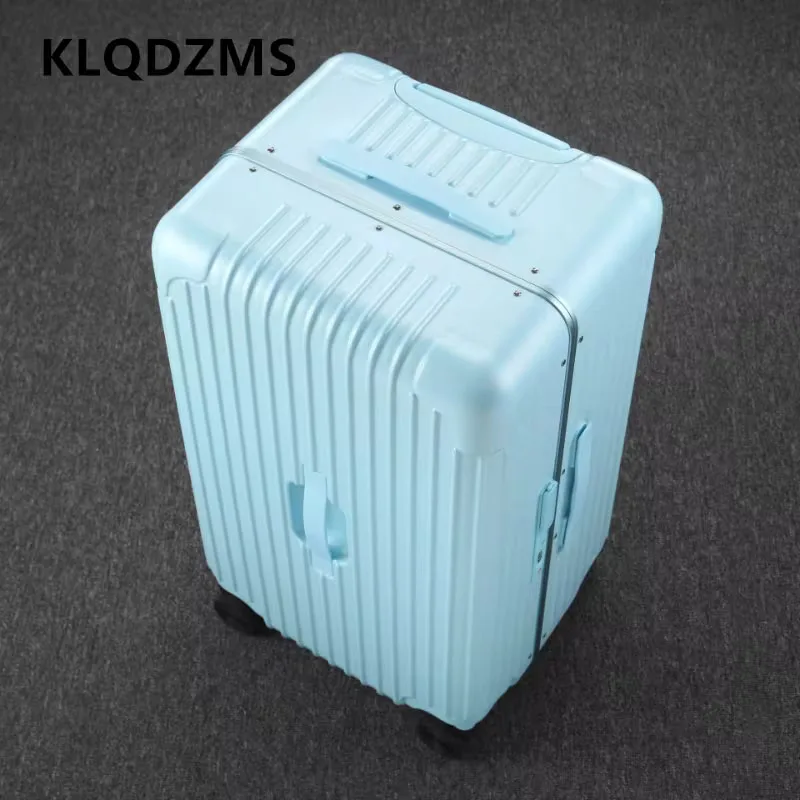 KLQDZMS Handheld Travel Suitcase Large Capacity Aluminum Frame Trolley Case 20 Inch Boarding Box 24“26”28 Inch Rolling Luggage