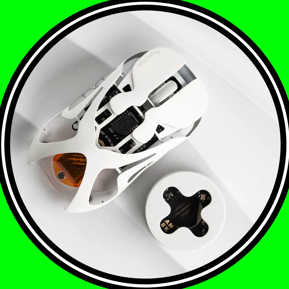 

Angry Miao AM Infinity Mouse Tri Mode Wireless Mouse Paw3950 8000Hz Lightweight Hollow Out Magnalium Gaming Mice PC Accessories